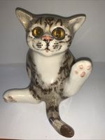 Vintage Winststanley Signed Cat Sitting Size 2 Orange Glass Eyes - + More Listed