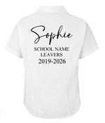 Personalised School - Leavers Iron-on Transfer, For School Shirt Name, Year