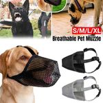 Dog Muzzle Pet Muzzle for Anti-Biting Chewing Licking Adjustable Breathable UK
