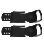 Black Plastic Rowing Foot Pedals 2Pcs Non Slip Ergonomic Foot Support