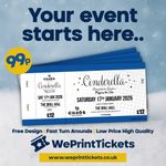 Custom Printed & Numbered Event Tickets x10 (9p per ticket!)
