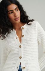 Nobody's Child Womens White Cardigan