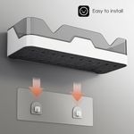 1Pc Bathroom Shower Caddy Shelf Organiser No Drill Wall Mounted Shower Shelve