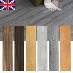 36 pack/5m² Floor Planks Tiles Self Adhesive Wood Effect PVC Vinyl Flooring UK