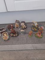 vintage hedgehog figurine bundle-10 different ornaments-regency arts,leonardo+