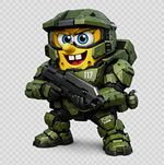 SpongeBob Master Chief Digital Art/Wallpaper