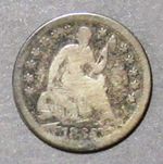 1855-O w/arrs Seated Liberty Half Dime VG