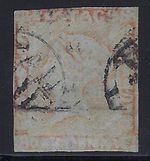 Mauritius, 1848, Scott #5b, 1p orange red, bluish paper, used, Cat. Val: $850.00