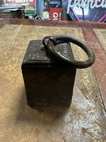 Antique Cast Iron Weight With Ring Handle 11x8cm