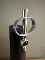 Fizzics DraftPour Oval Frogeye Lens (BRACKET ONLY) fits original handle - SILVER