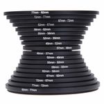 18 IN 1 37- 82mm Step Up Down DSLR Camera Lens Filter Adapter Ring Mount Basket
