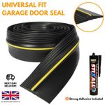 Garage Door Seal 3m Long Piece With Adhesive Rubber Garage Draught Excluder