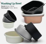 Washing Up Bowl Plastic Circular Rectangular Kitchen Basin Sink Small & Large
