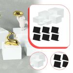6x Acrylic Boxes for Display Buffet Riser with Table Sign Labels Showcase Cube