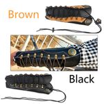 Cowhide Archery Arm Guard Forearm Protector for Recurve Compound Bow Hunting
