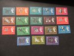 1966-67 British Solomon Islands Decimal Currency Wmk. Sideways SG135B-152B Mint