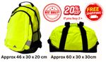 Hi Vis Backpack / Holdall Reflective Travel High Visibility Work Rucksack Bags