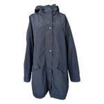 Vintage Eddie Bauer Black Nylon Parka Jacket Womens Hooded Sz 2XL