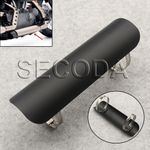 Universal Motorcycle Black Straight Exhaust Muffler Pipe Heat Shield Cover Guard