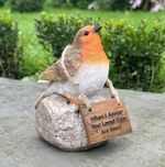 Robin ornament when I appear loved ones are near sign memorial grave decoration