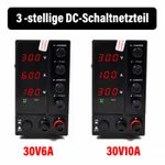 Adjustable DC Bench Power Supply 30V 10A / 6A Digital LED Precision Lab Variable