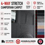Van Carpet 4 Way Stretch Lining Camper VW T5 T6 Motor Home Trim Hold 9 Colours