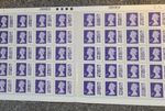 GENUINE UNFRANKED BARCODED 1st class x 50 stamps Peel and stick 60% face value.