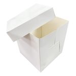 Tall White Cake Box Extra Deep, Ideal for High Celebration, Wedding, Birthdays
