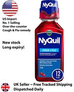 Vicks NyQuil 354ml LARGE, Night time Relief of Cough, Cold & Flu