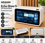 Echo Show 5 Case 5th Gen Protective Cover | Ventilated 3D Printed Case White