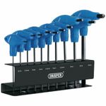 Draper 33869 10 Piece T-Handle Allen Hexagon Key Set 2-10mm 