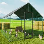 BingoPaw Upgraded Heavy Duty Metal Chicken Coop Backyard Farm Duck Hen Cage Runs