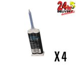 4 x Fast Mover FMT6340 2K Pu Plastic Repair Rigid Cartridge 50ml