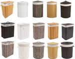 Space Saver Folding Bamboo Laundry Washing Cloth Storage Hamper Basket Bin Caddy