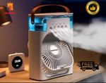 3 in 1 Portable Air Cooler Fan Mini Air Conditioner Water Cooling LED Light UK