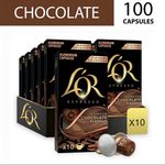L'OR 100 Nespresso Compatible Coffee Capsules Chocolate Flavour (10 Packs)