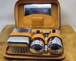 Mens Shaving Kit Gillette Razor Culmak Brush Case Chrome Plated Made in England