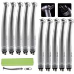 1-10X Dental High Speed Handpiece Turbine 4H Push Button Clean Head 4 Connection