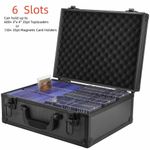 6 Slots Graded Trading Cards Case Box for 3"x4" Toploader Magnetic Card Holders*