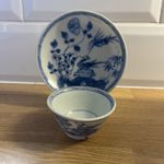 Chinese export blue and white teabowl & saucer from the Ca Mau shipwreck c1725
