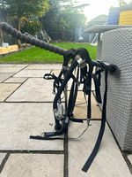 2 Bike Boot Mount Strap-On Rack Carrier, Folding Protective Padding Black/Grey