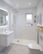PVC Wall Shower Panel Gloss White Sparkle 2400mm x 1000mm x 10mm