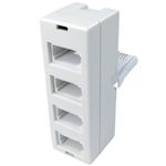 BT UK Telephone 4 Way Adapter Phone Socket Point Quad Splitter Four 4 in 1 White