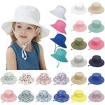 UK Kids Baby Sun Hat Summer Cotton Bucket Hats Boy Girl Toddler Unisex Beach Cap