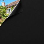 Blackout Window Film Cling Removable 100% Privacy Frosted Glass Black 60x200cm