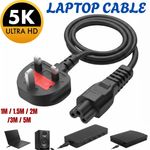 Power Cord Laptop UK Plug to 5A IEC C5 Clover Leaf Clover Leaf Lead 3m Cable Lot