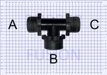 ☢ Gas Mask Respirator BLACK T-Piece Tee with Choose Your fittings