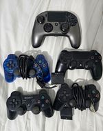 PlayStation Controller Job Lot x5 PS2 PS3 PS4 Nacon Revolution Pro Sony