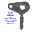 T250 LUCAS BENFORD TEREX CASE FORD MASSEY FERGUSON Master Plant Excavator Key 