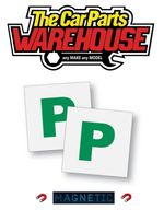 2 x P Plate Magnetic Exterior Car New Pair Learner Plates Secure & Safe
